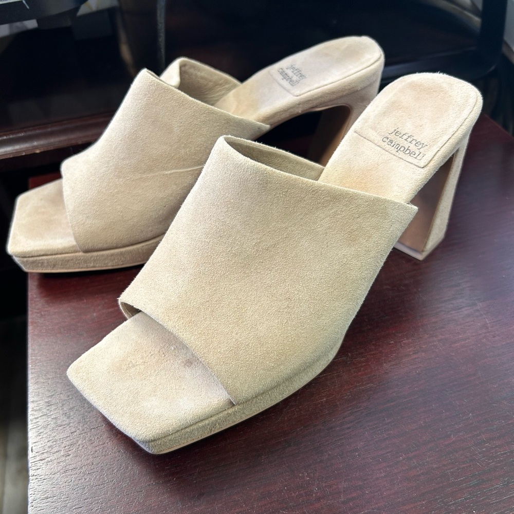 Jeffrey Campbell Tan Suede Heels 8.5